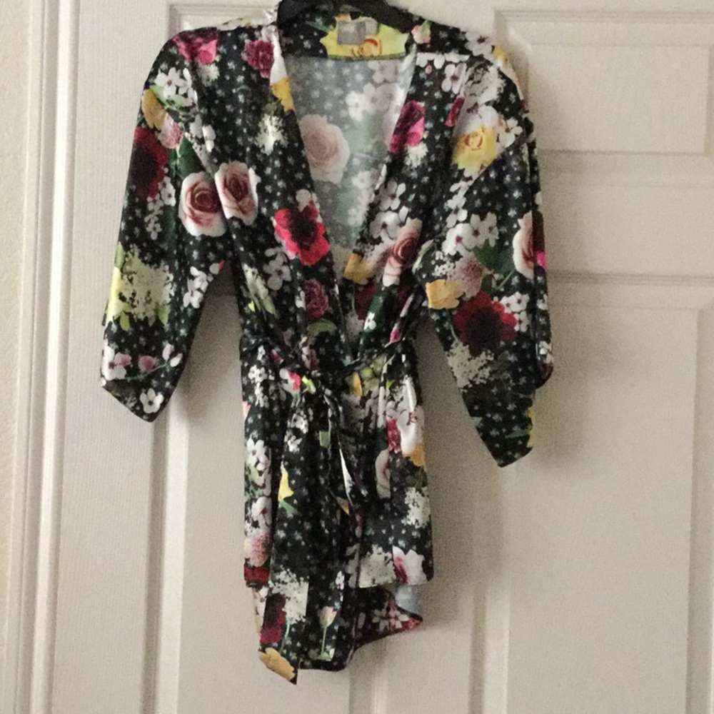 ASOS Kimono Wrap Top in Digi Floral
